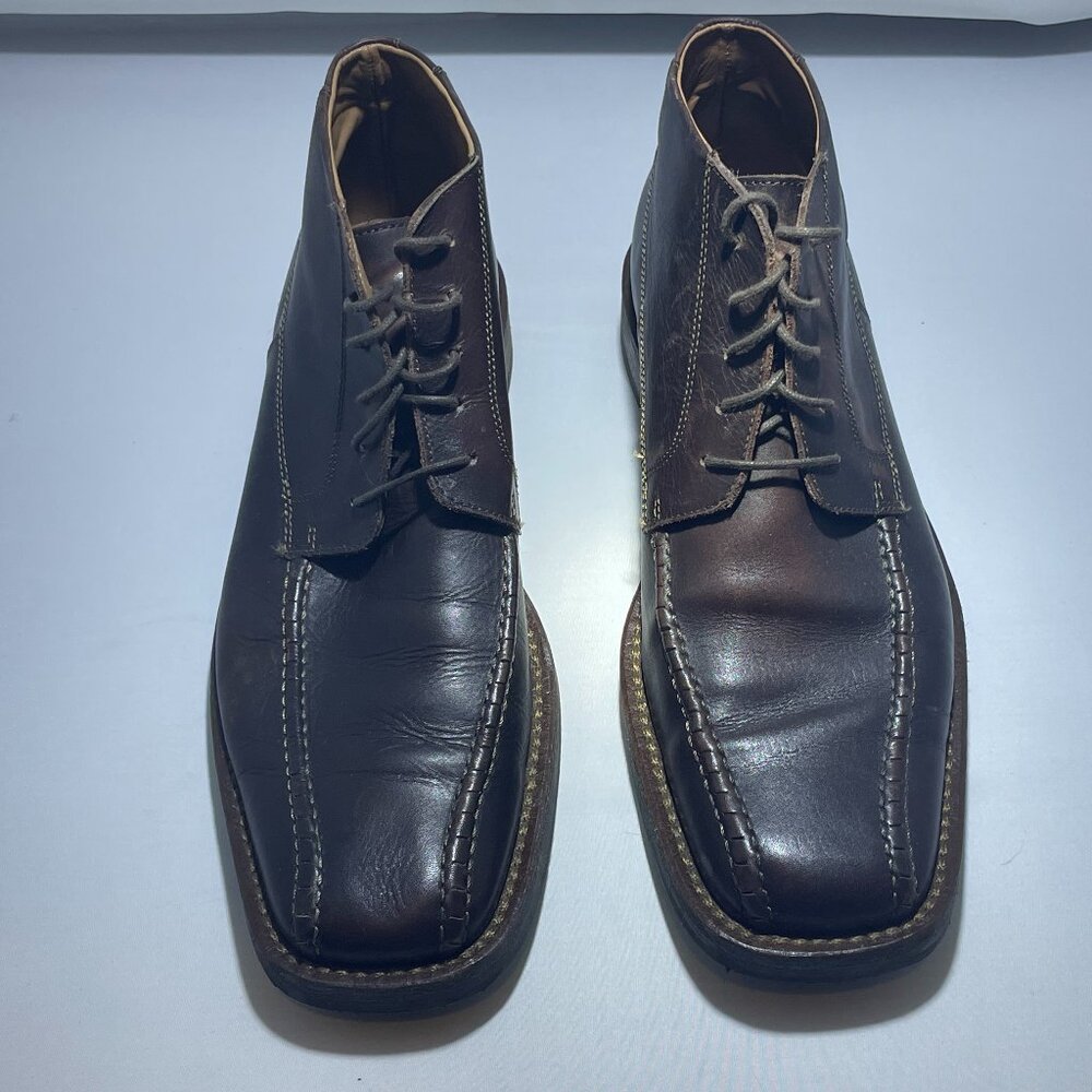 BOTTESINI  Italian Lace Up Square Toe Sz 43(EU)US(10) Brown Leather Ankle Boots